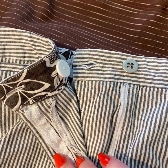 Chicos Seersucker Capris Baggy Cotton-Spandex Pockets Elastic Waist size 3 (XL) - Picture 11 of 11